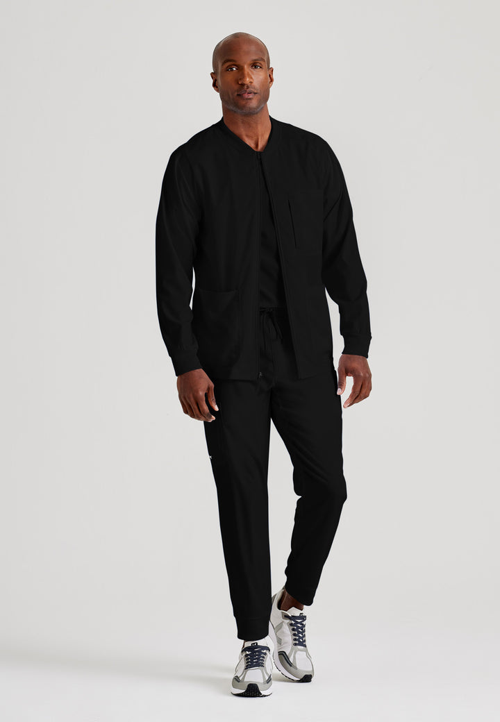 Grey's Anatomy™ Spandex Stretch Men's React 5-Pocket Crewneck Jacket