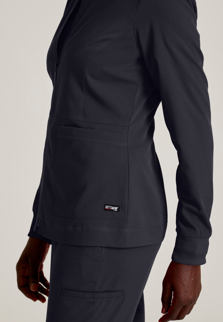 Grey's Anatomy™ Spandex Stretch Women's Millie 3-Pocket Crewneck Jacket