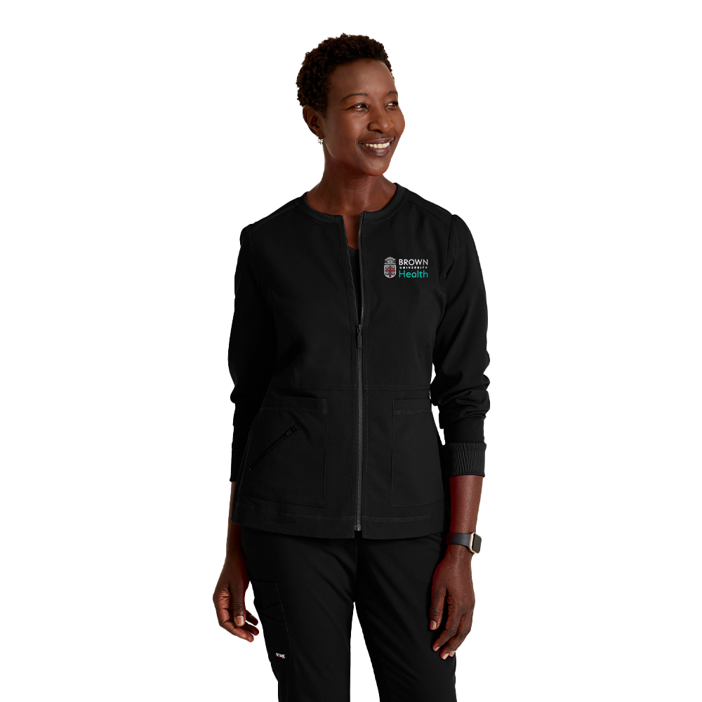 Grey's Anatomy™ Spandex Stretch Women's Millie 3-Pocket Crewneck Jacket
