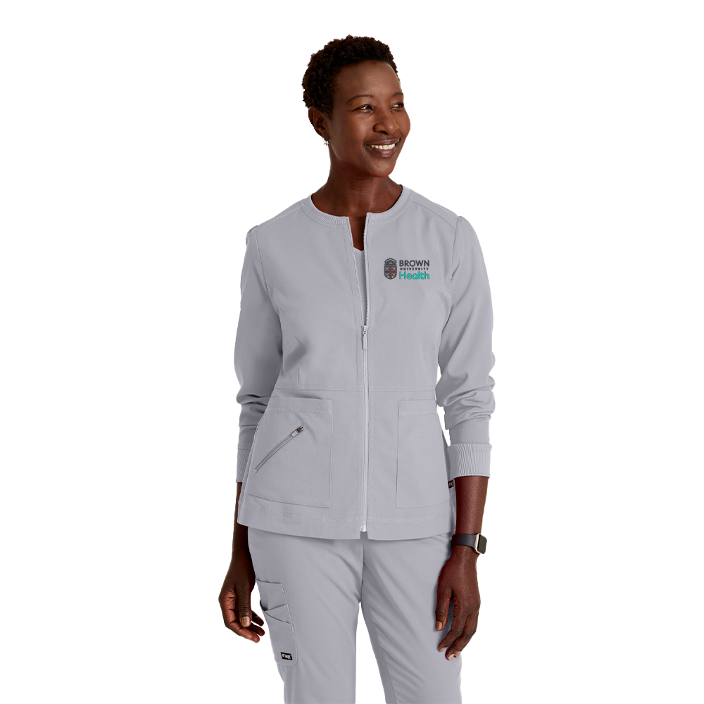 Grey's Anatomy™ Spandex Stretch Women's Millie 3-Pocket Crewneck Jacket