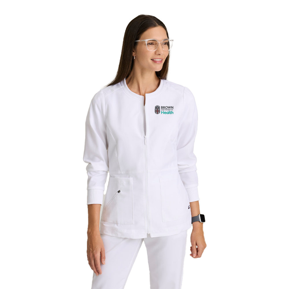 Grey's Anatomy™ Spandex Stretch Women's Millie 3-Pocket Crewneck Jacket